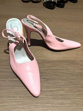 Y2K Chinese Laundry CL Pink Slingback Heels Pointed Toe Size 6